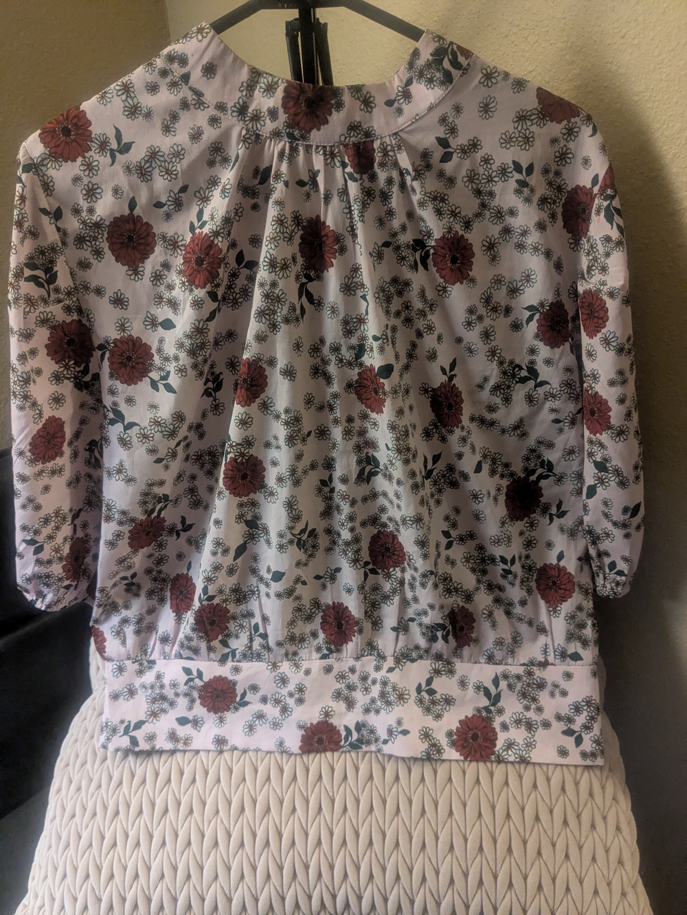 Pink Floral Blouse Short Sleeve Smocked Bottom Girl Soul Size 1x